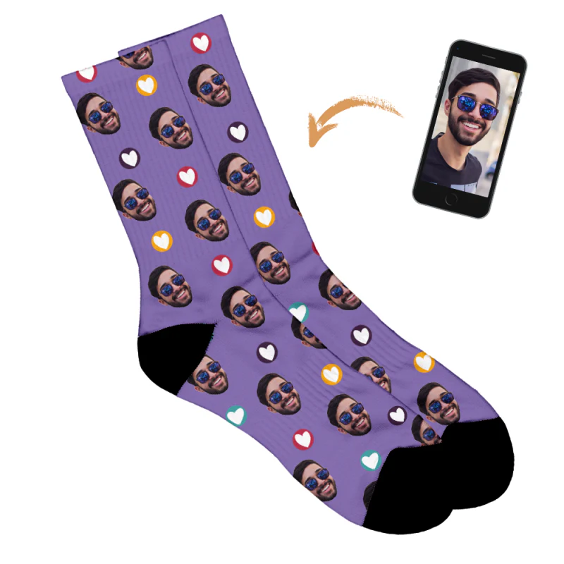 Love Hearts Personalised Socks - Image 68