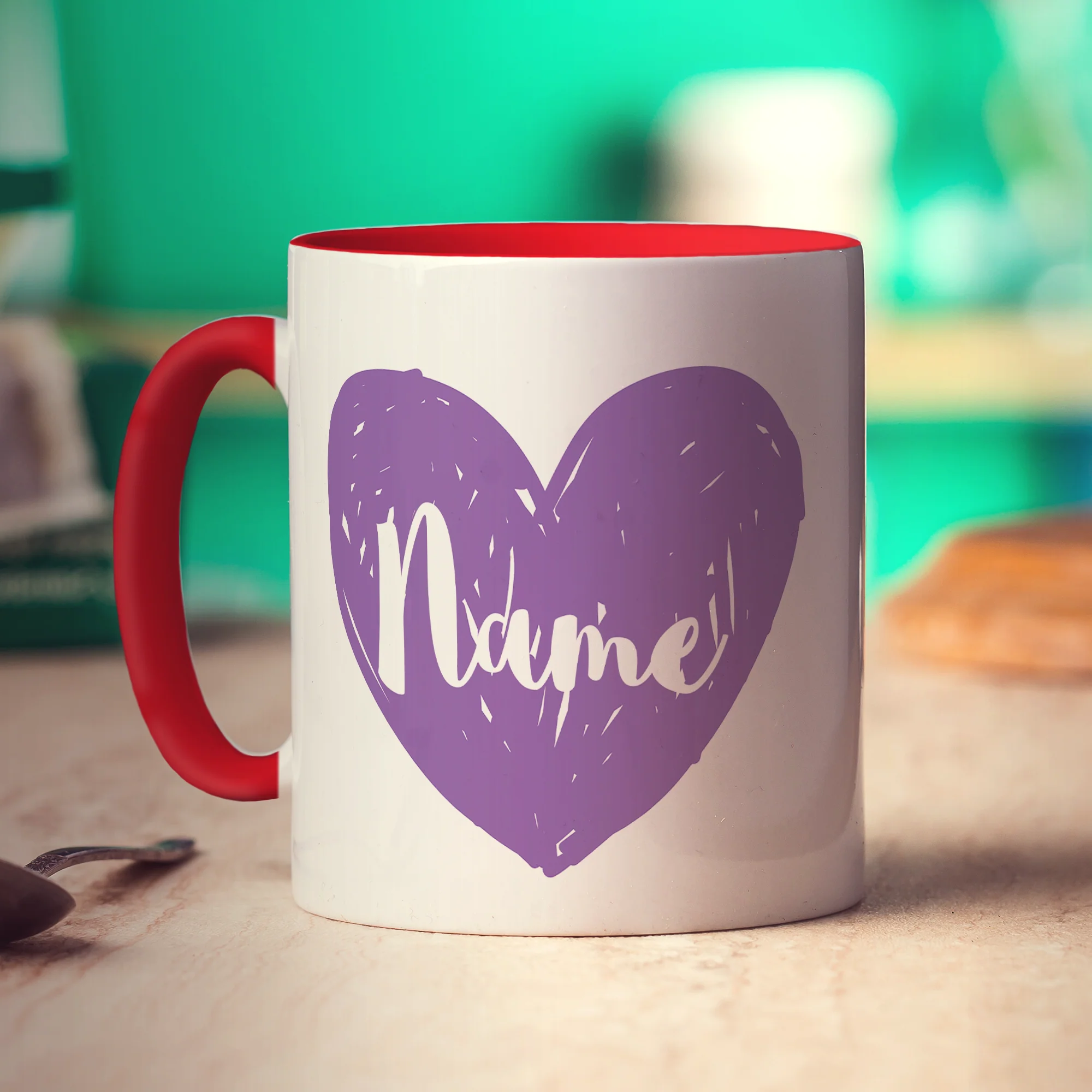 Maid of Honour Heart Name Mug - Image 16