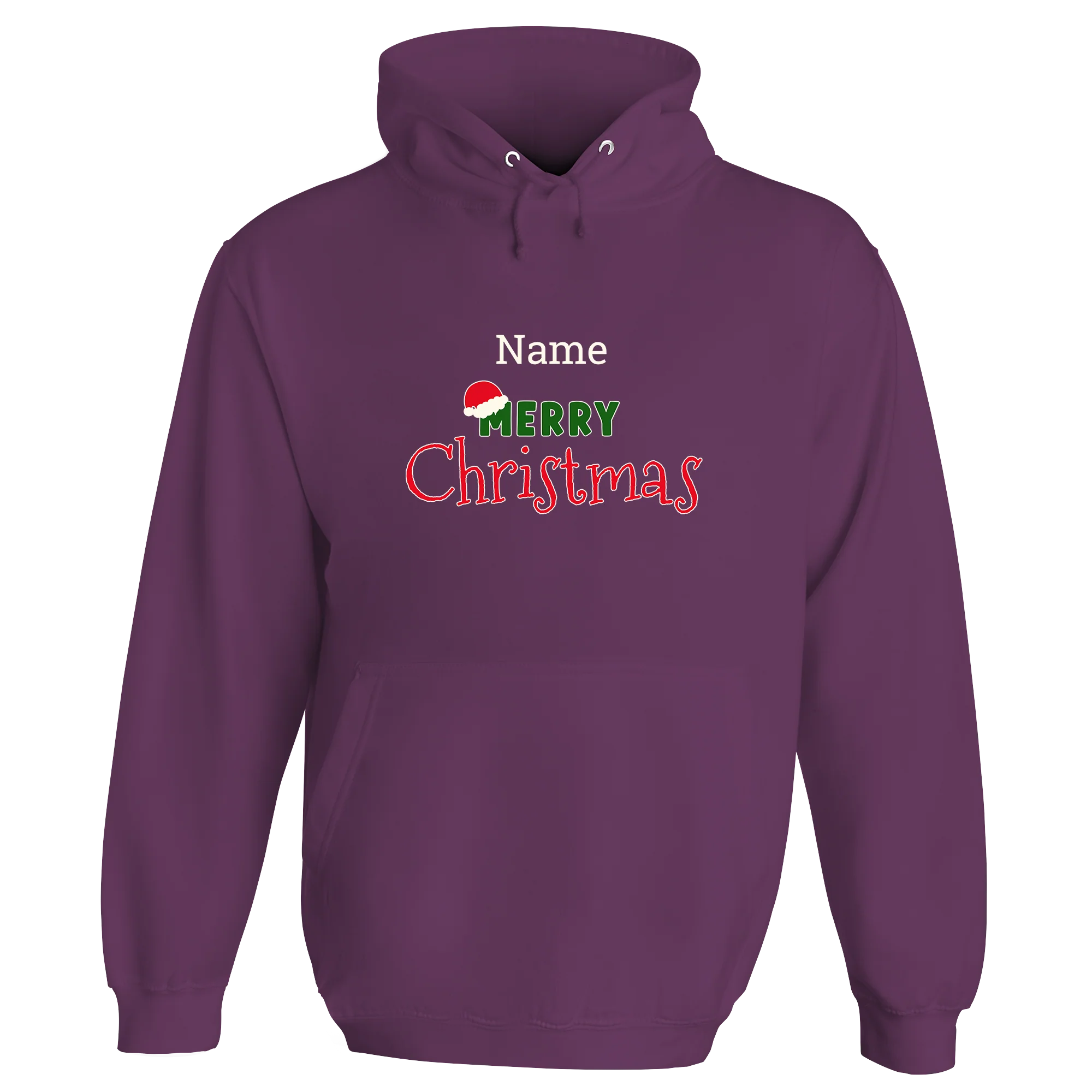 Merry Christmas Santa Hat Personalised Hoodie - Image 4