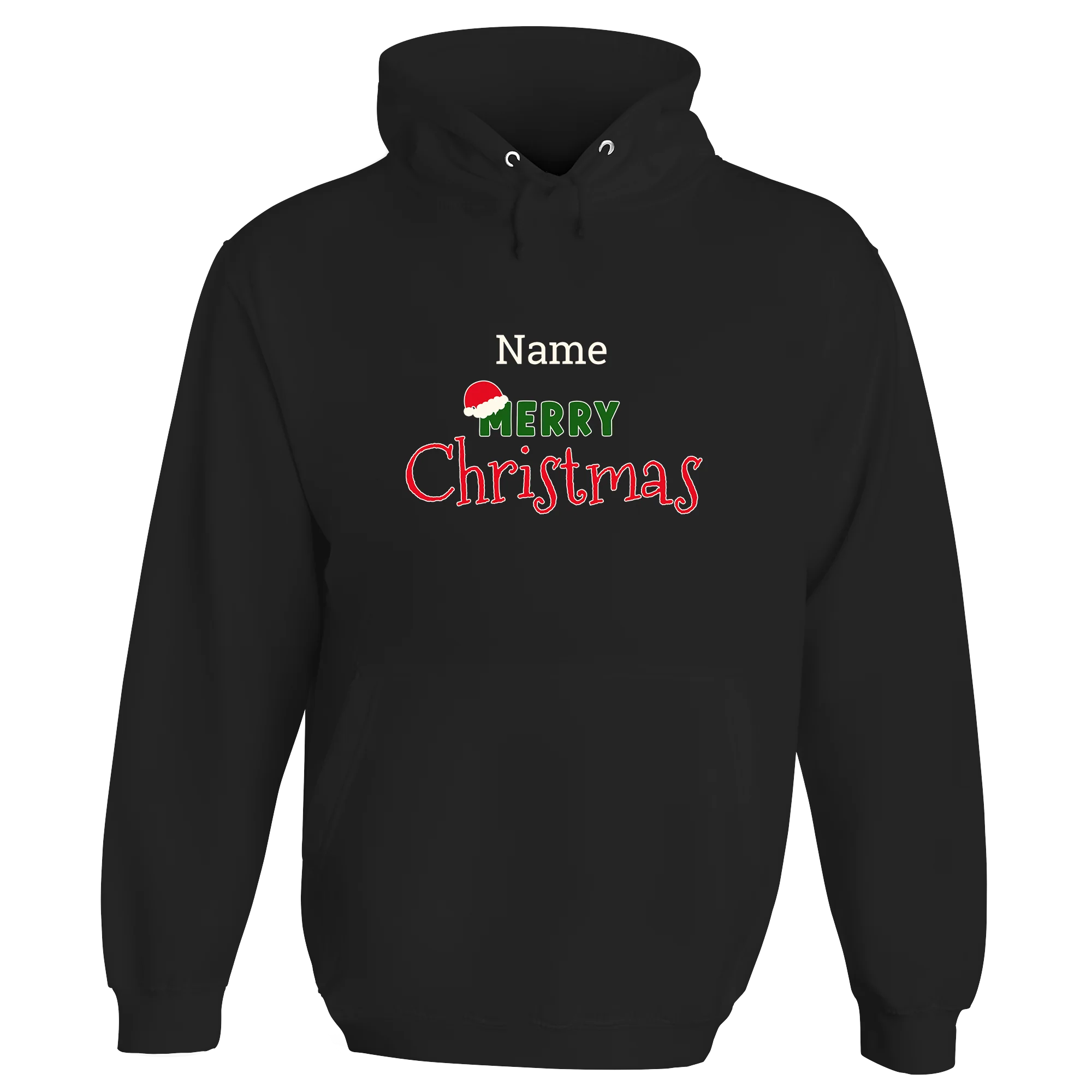 Merry Christmas Santa Hat Personalised Hoodie - Image 9