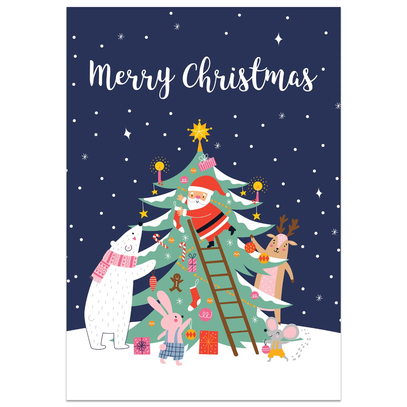 Merry Christmas Tree Decorating Card