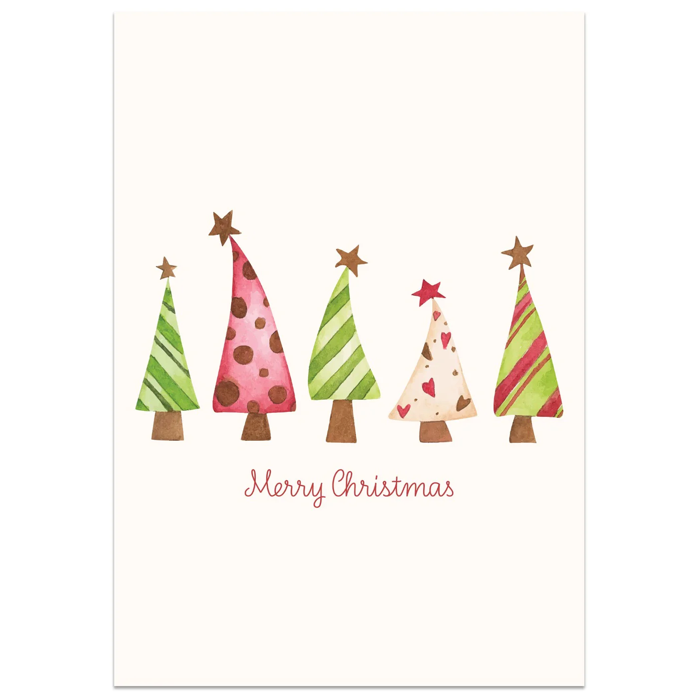 Merry Christmas Trees Card
