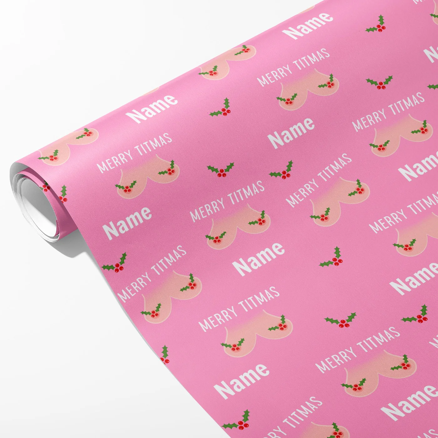 Merry Titmas Name Wrapping Paper - Image 2
