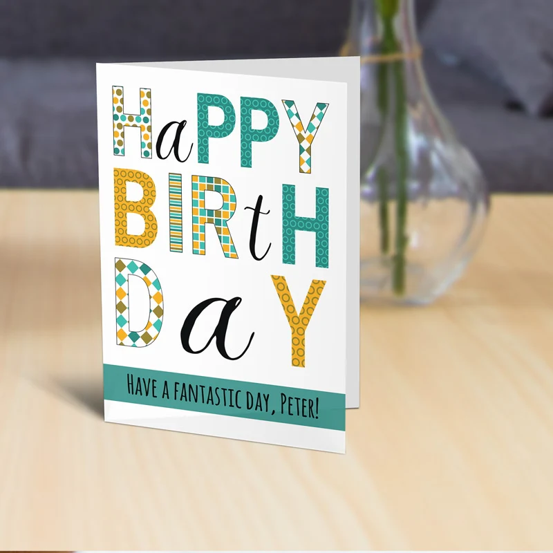 Mismatch Text Happy Birthday Card - Image 2