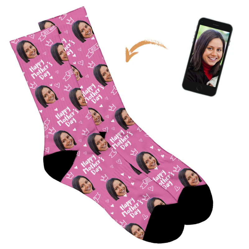 Happy Mother's Day Socks - Crown Design - Image 15