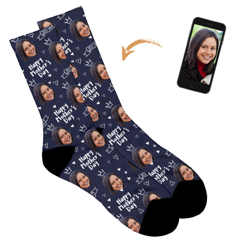 Happy Mother's Day Socks - Crown Design - Image 27