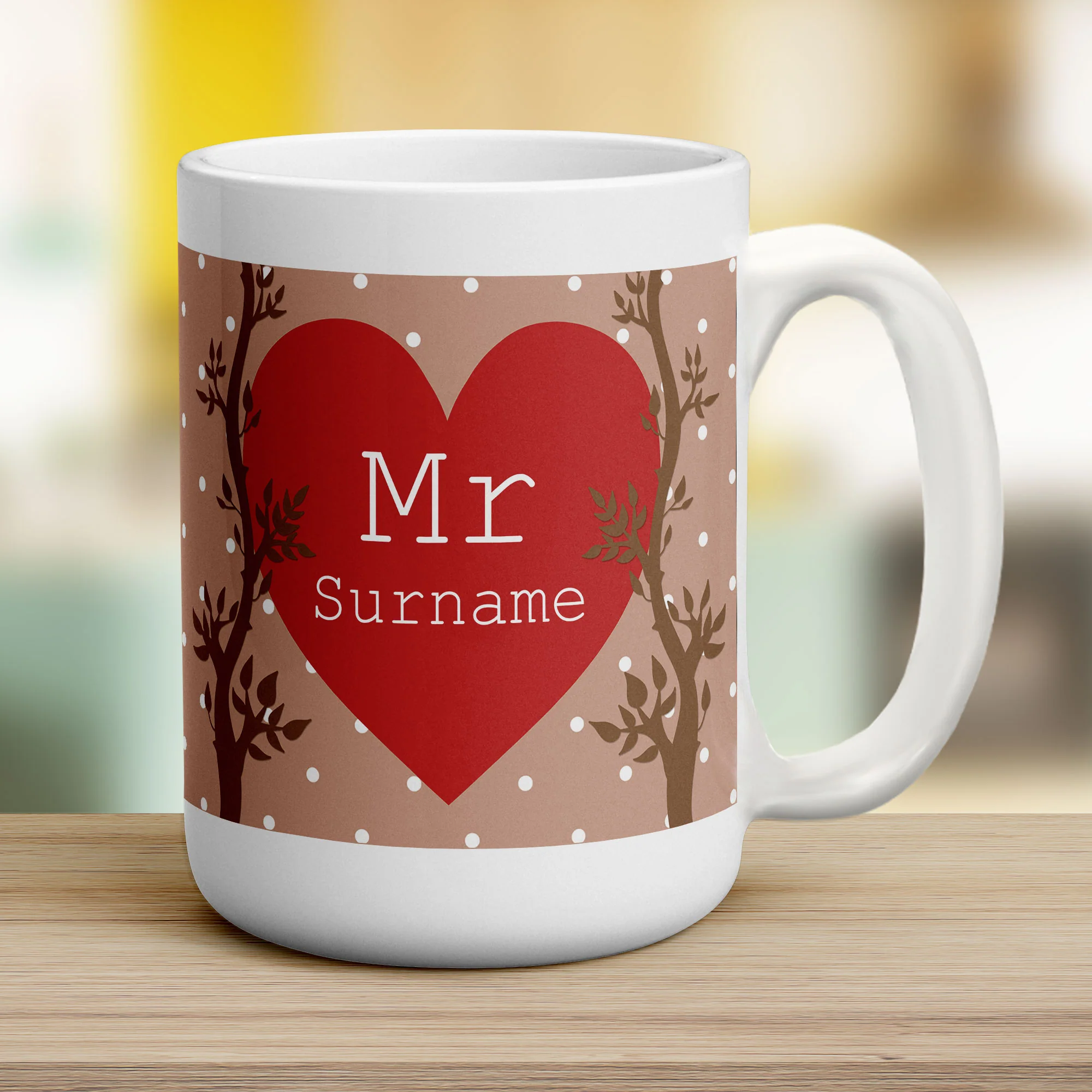 Mr Alpine Heart Name Mug - Image 10