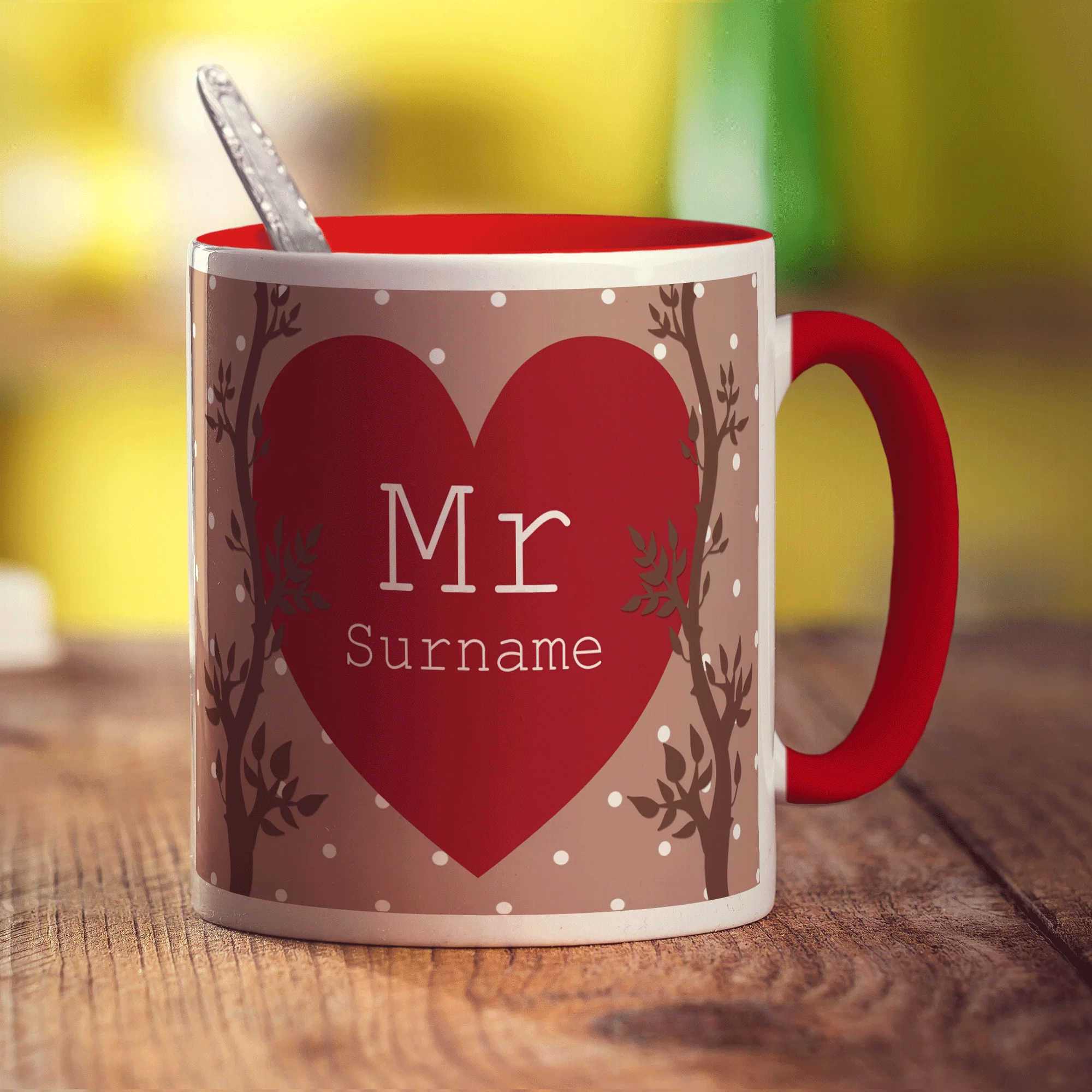 Mr Alpine Heart Name Mug - Image 9