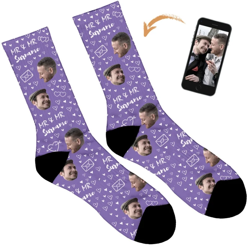 Mr & Mr Wedding Socks - Image 26