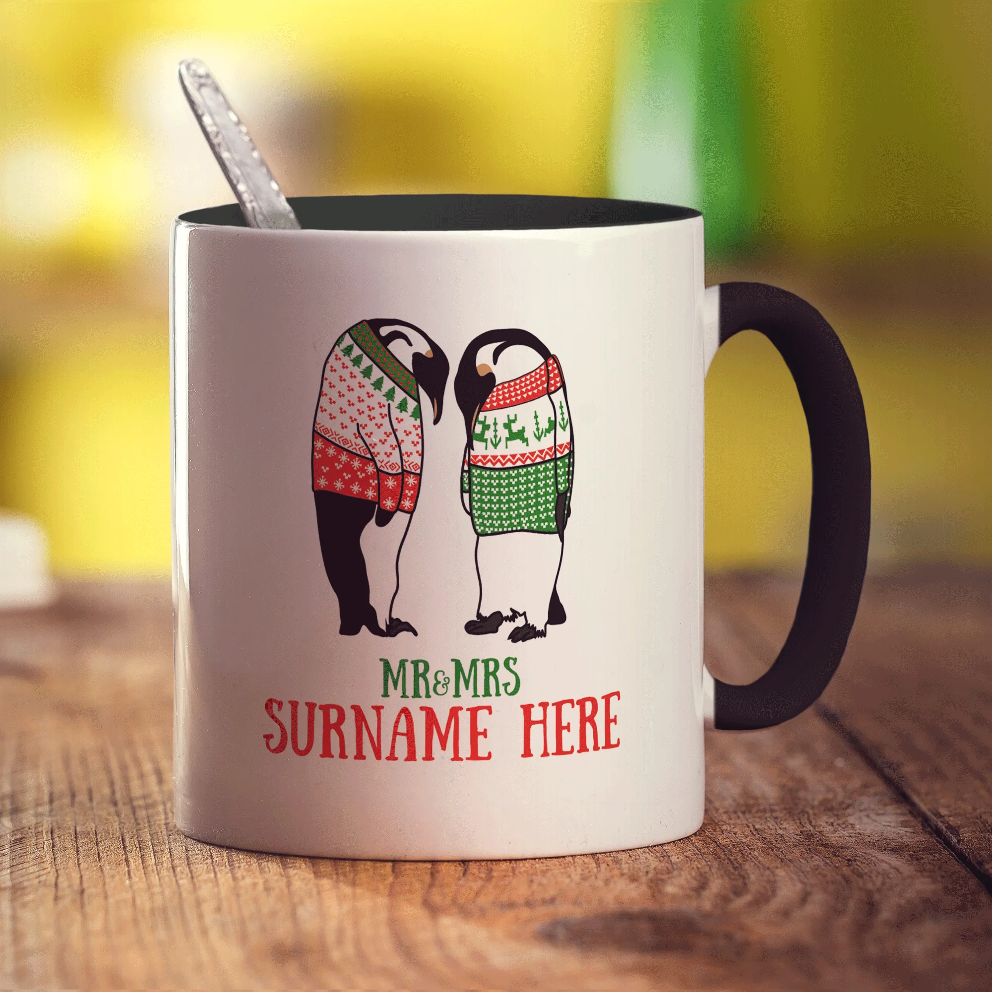 Mr & Mrs Penguin Photo Mug - Image 7