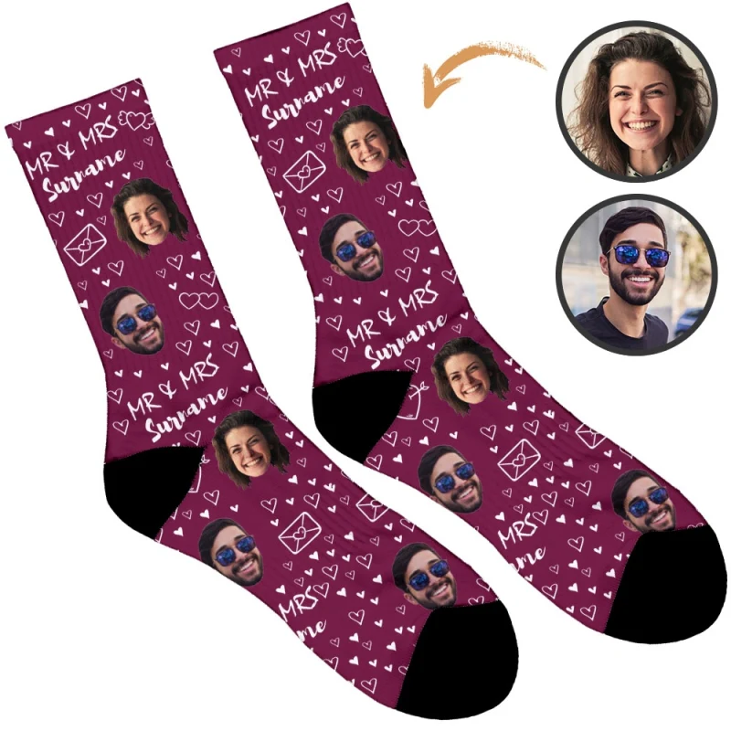 Mr & Mrs Wedding Socks - Image 17