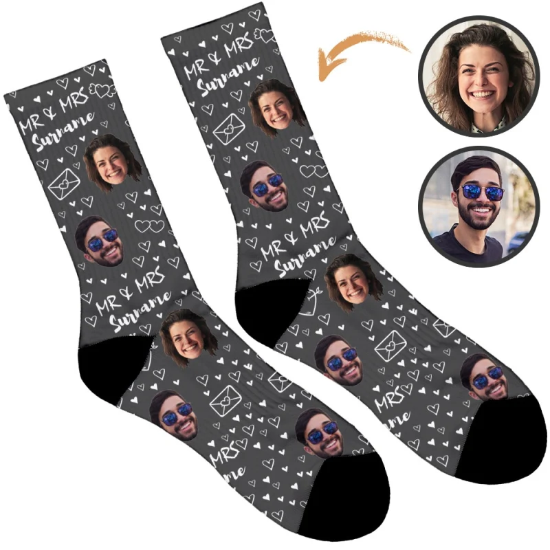 Mr & Mrs Wedding Socks - Image 5