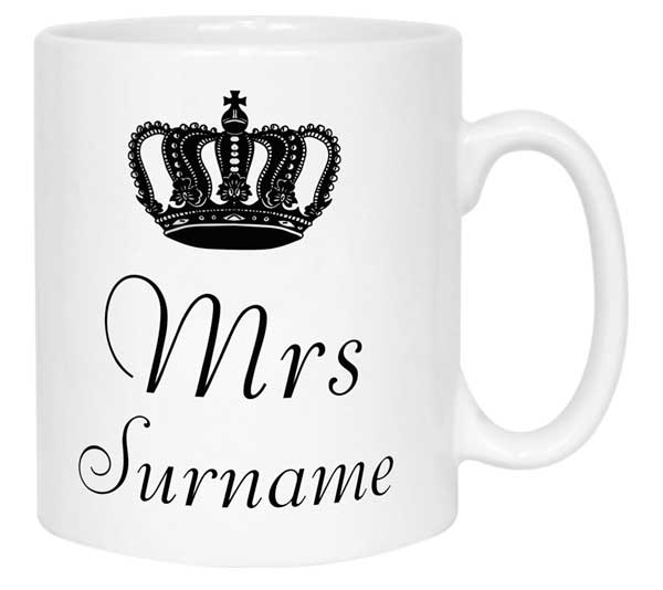 Mrs Crown Name Mug - Image 2