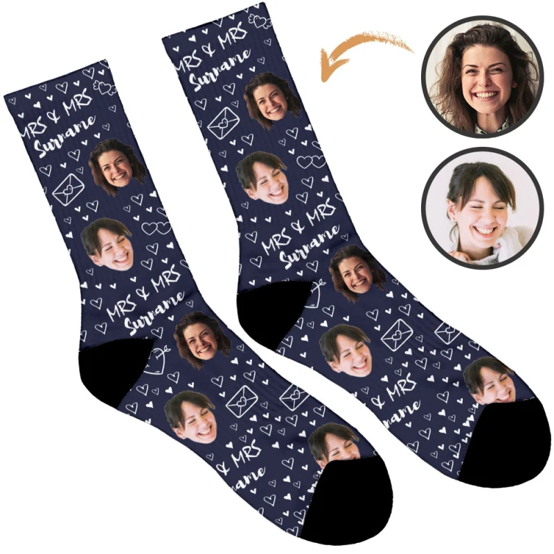 Mrs & Mrs Wedding Socks - Image 10