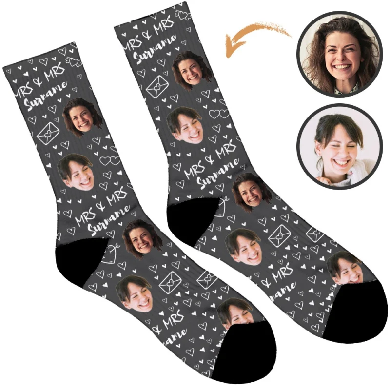 Mrs & Mrs Wedding Socks - Image 14