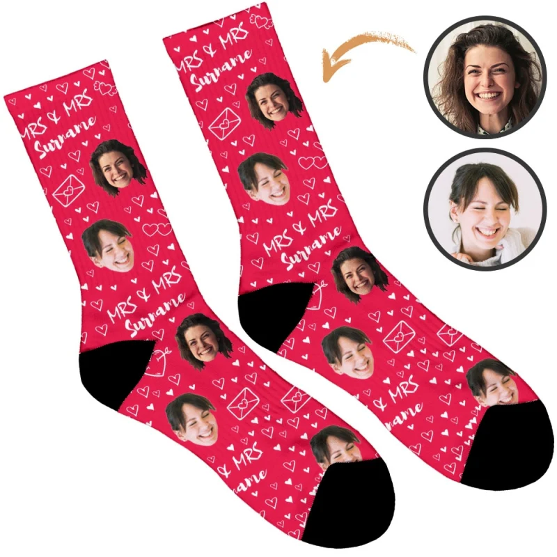 Mrs & Mrs Wedding Socks - Image 16
