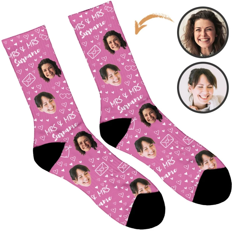 Mrs & Mrs Wedding Socks - Image 23