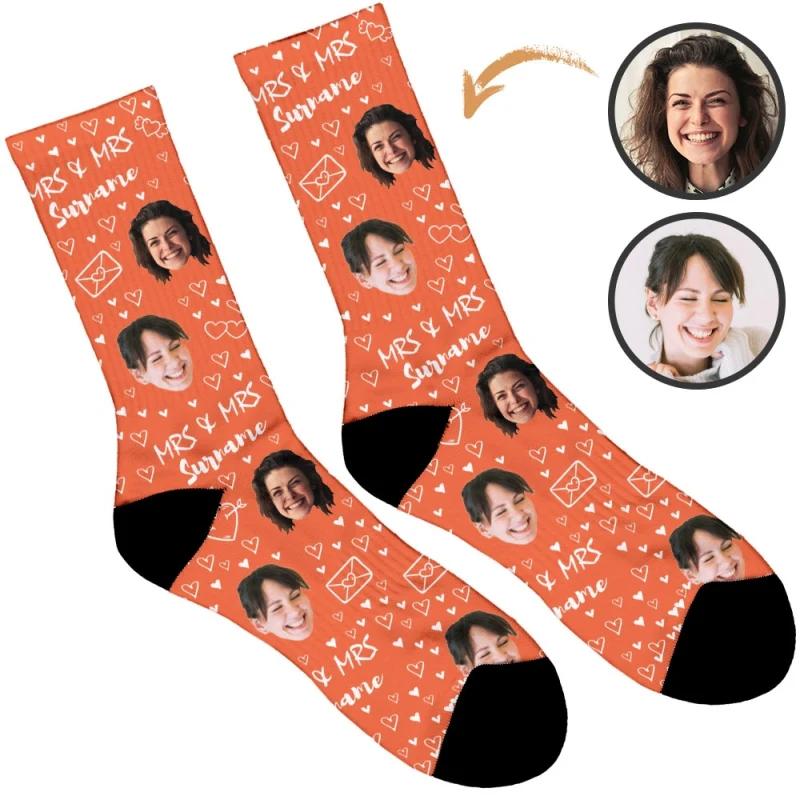 Mrs & Mrs Wedding Socks - Image 38