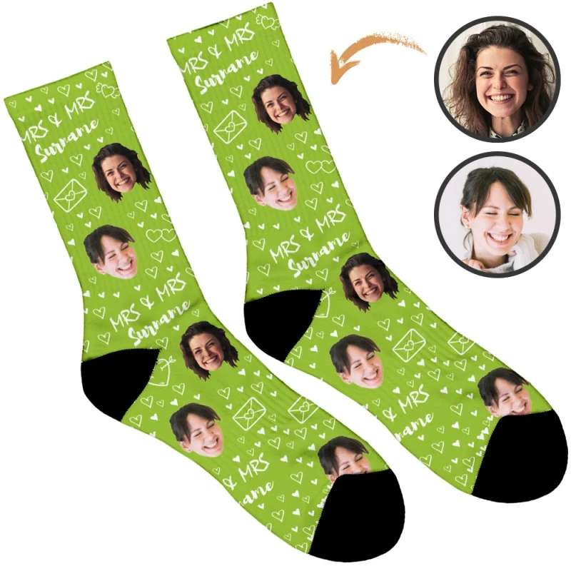 Mrs & Mrs Wedding Socks - Image 4