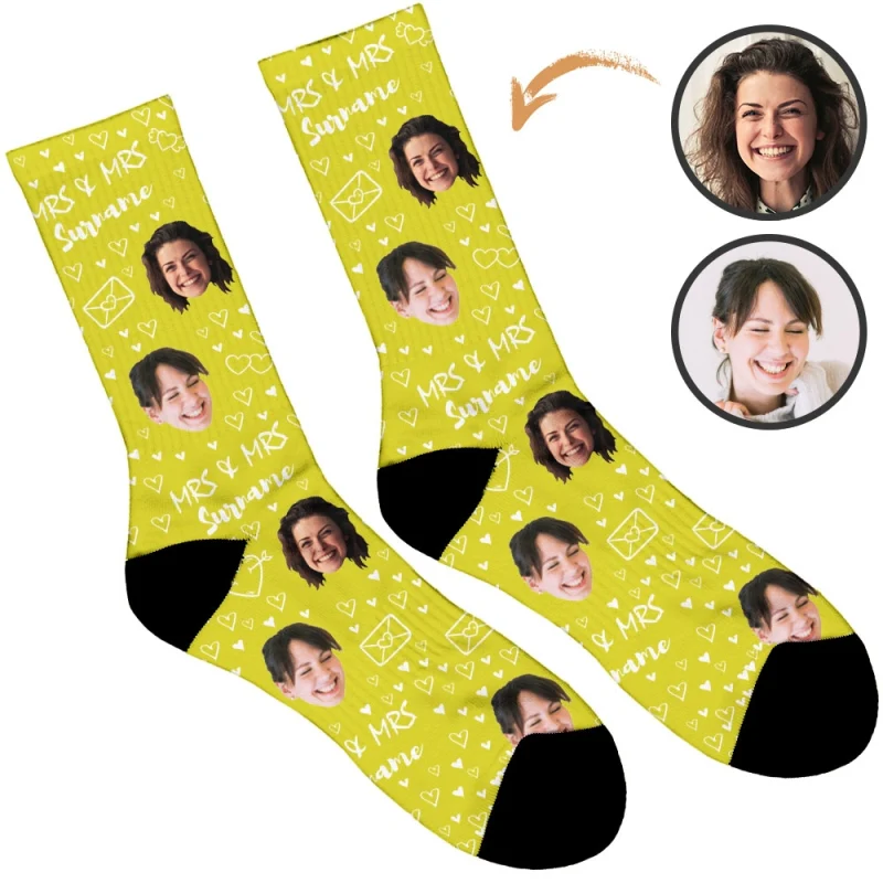Mrs & Mrs Wedding Socks - Image 5