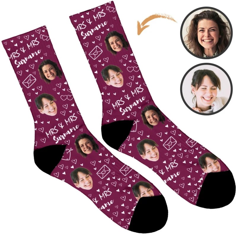 Mrs & Mrs Wedding Socks - Image 7