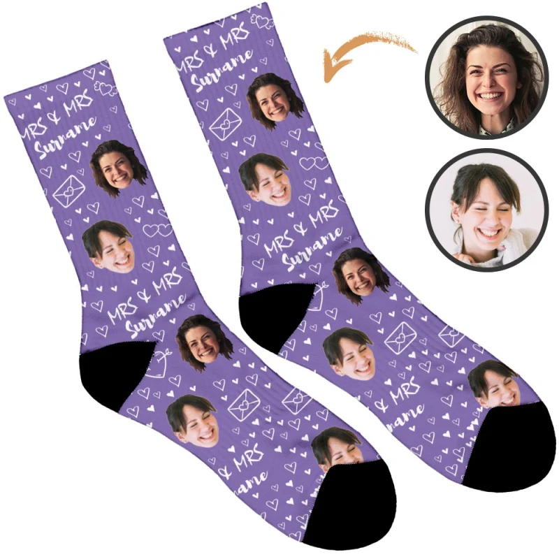 Mrs & Mrs Wedding Socks - Image 8