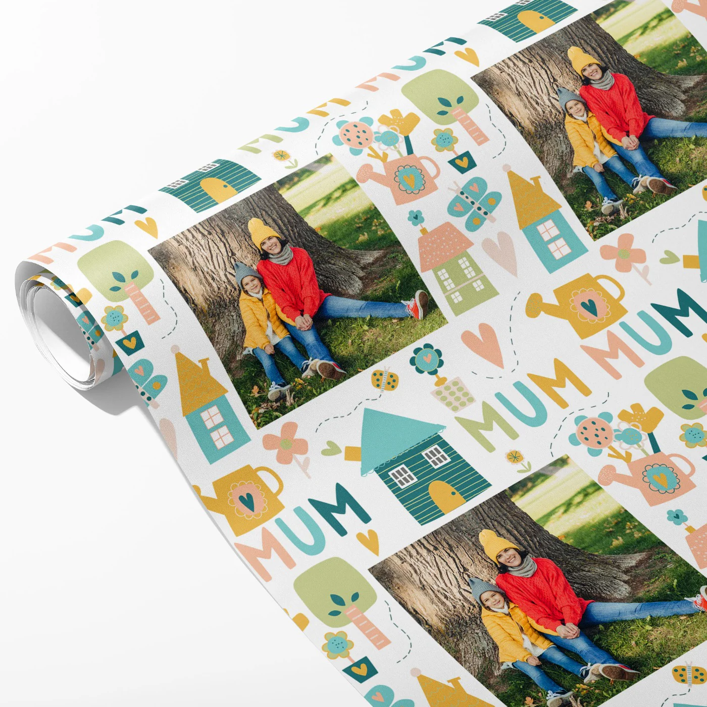 Mum Gardening Photo Wrapping Paper - Image 2