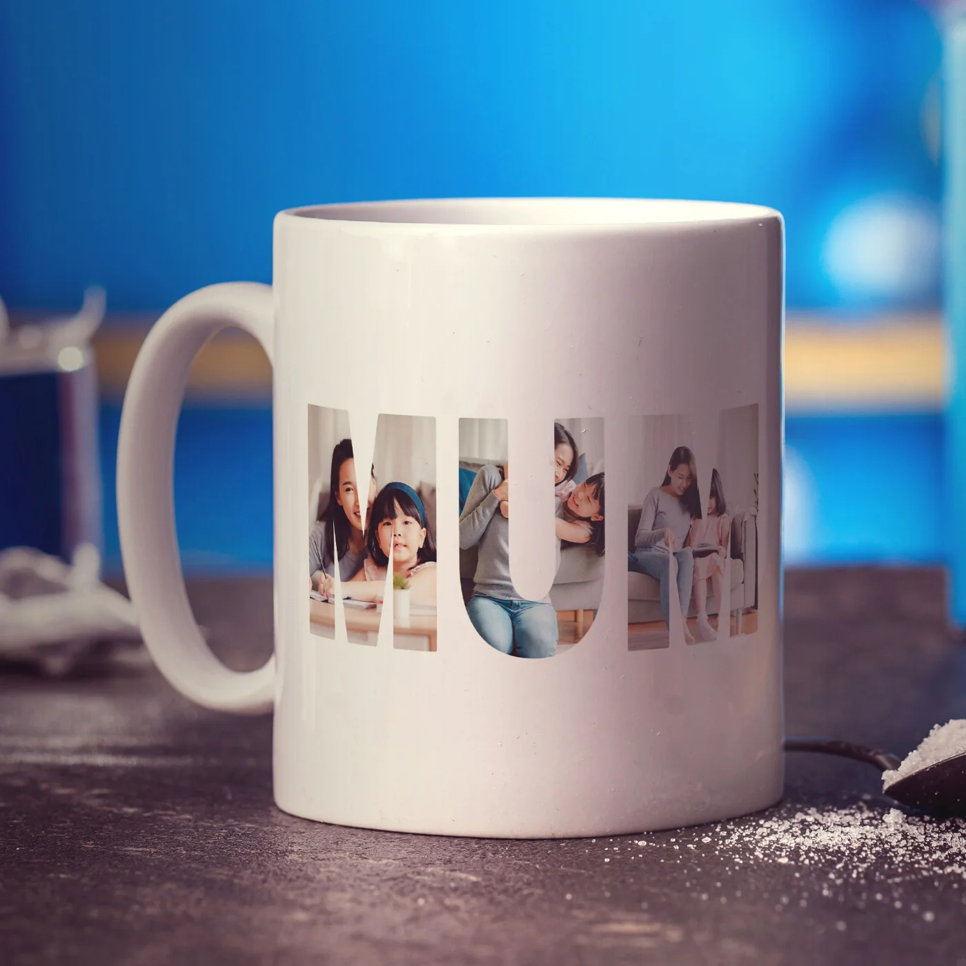 Mum Outline Photo Mug - Image 2