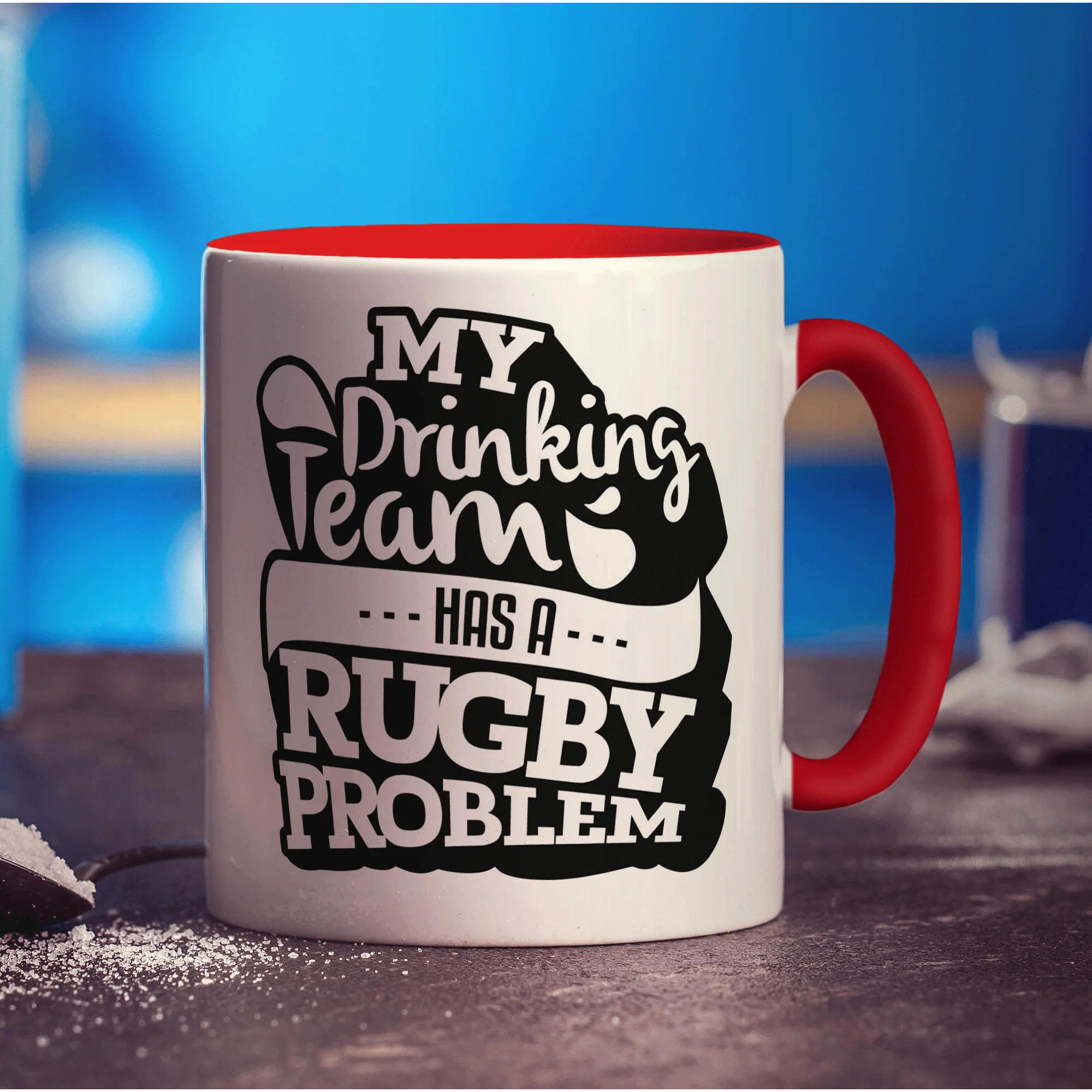 My Drinking Team Has a Rugby Problem Mug - Image 11