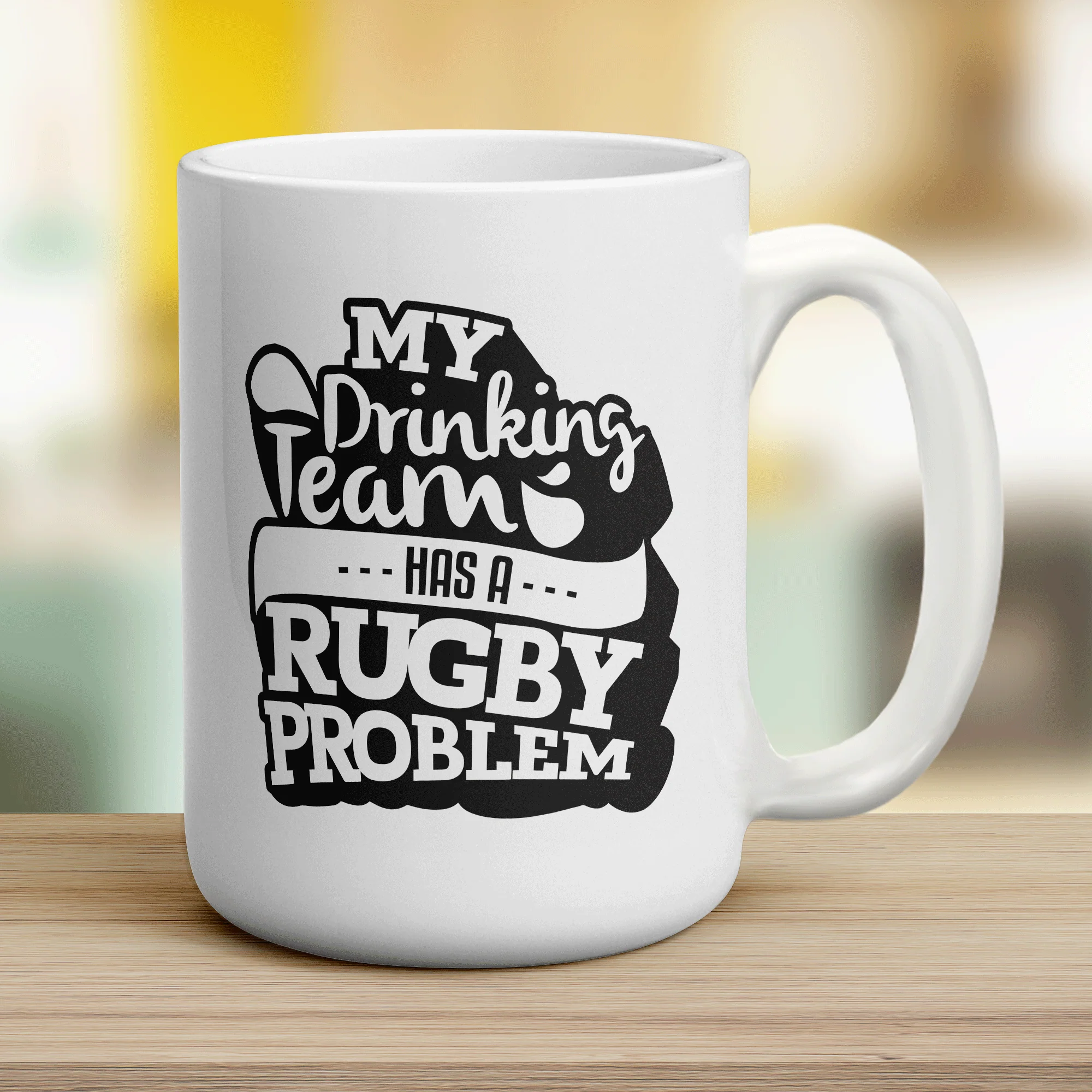 My Drinking Team Has a Rugby Problem Mug - Image 12