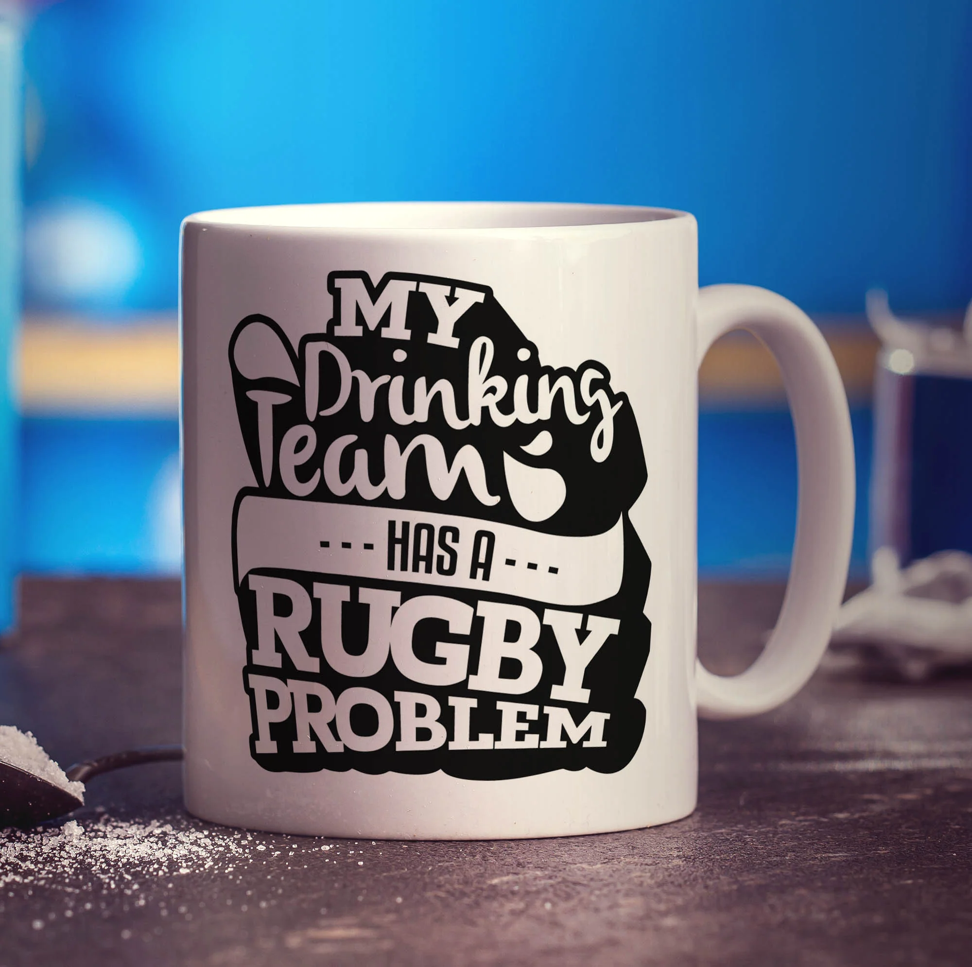 My Drinking Team Has a Rugby Problem Mug - Image 3
