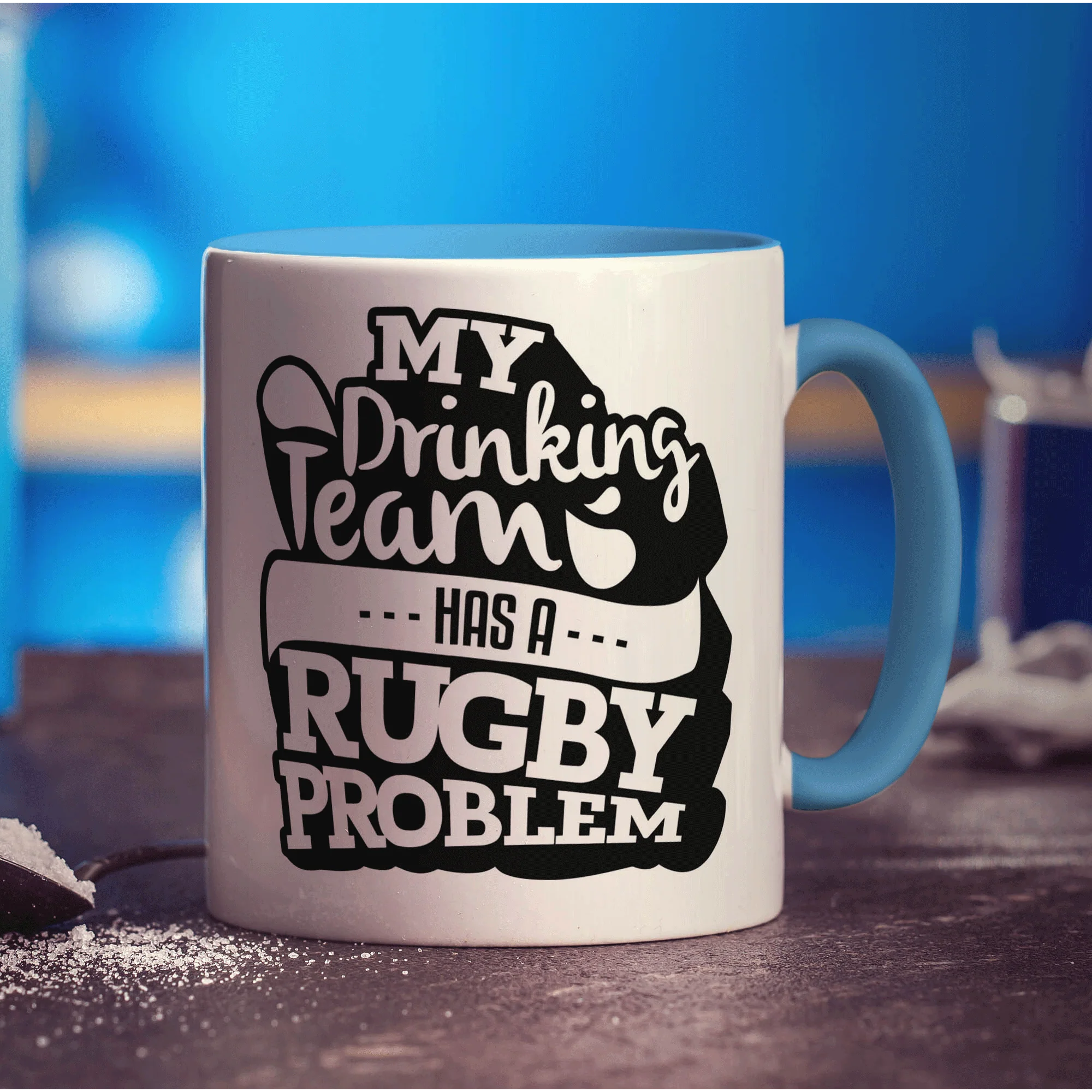 My Drinking Team Has a Rugby Problem Mug - Image 8
