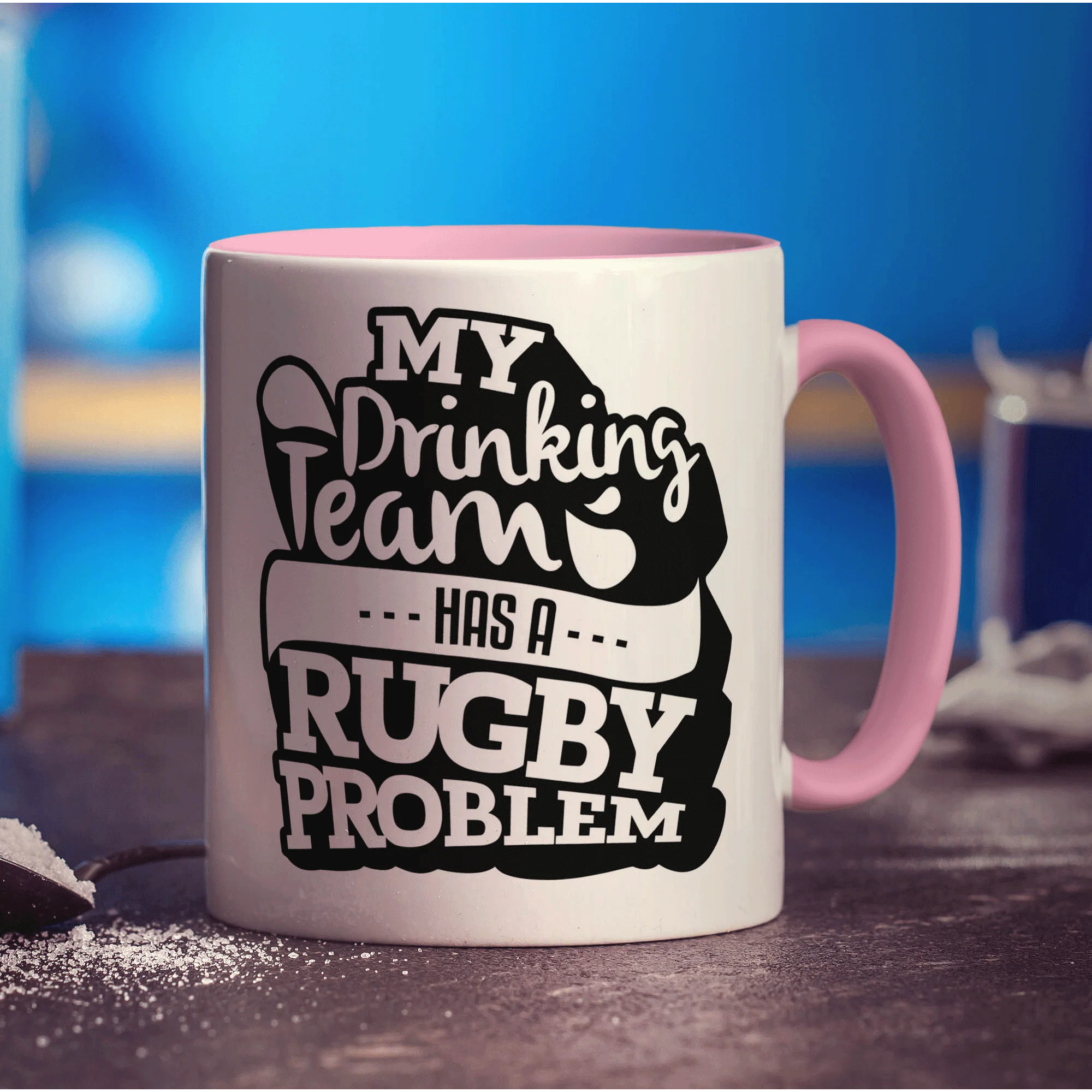 My Drinking Team Has a Rugby Problem Mug - Image 9
