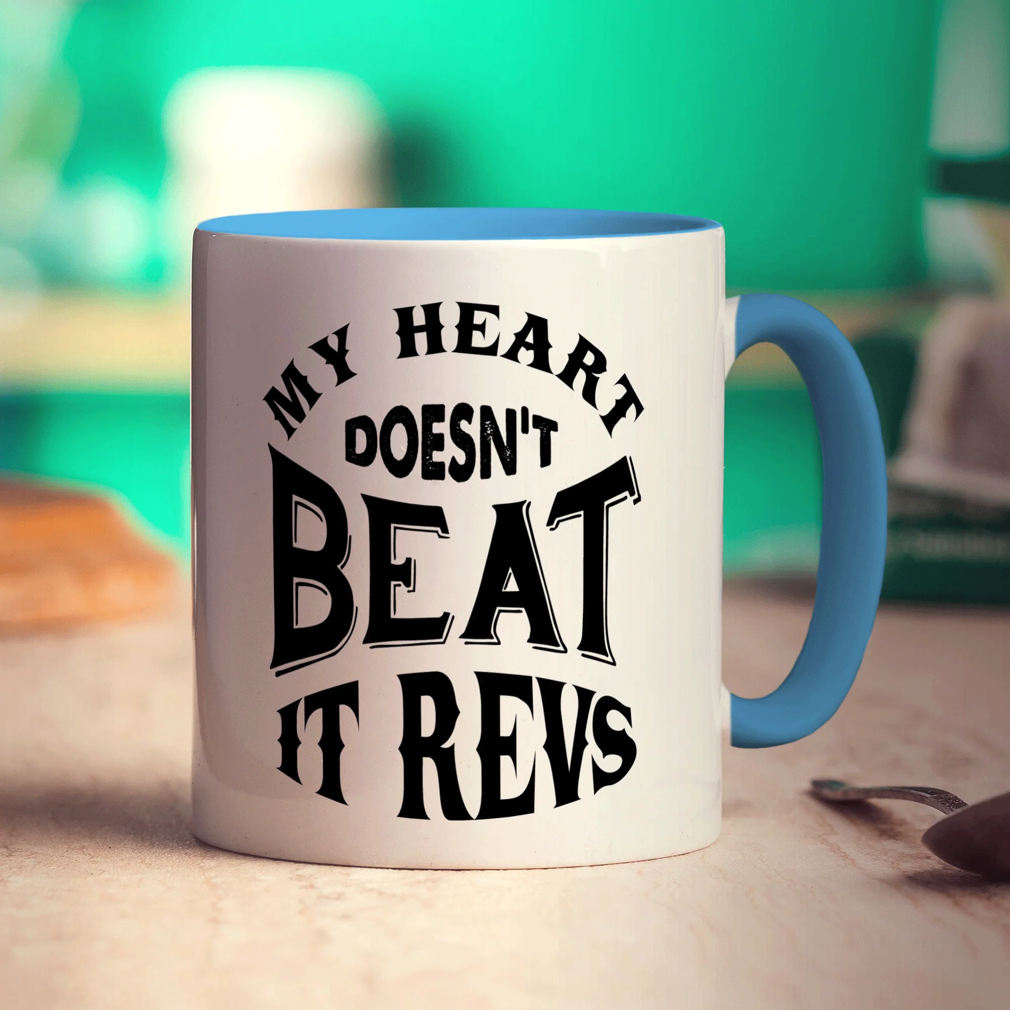 My Heart Doesn't Beat It Revs Mug - Image 8