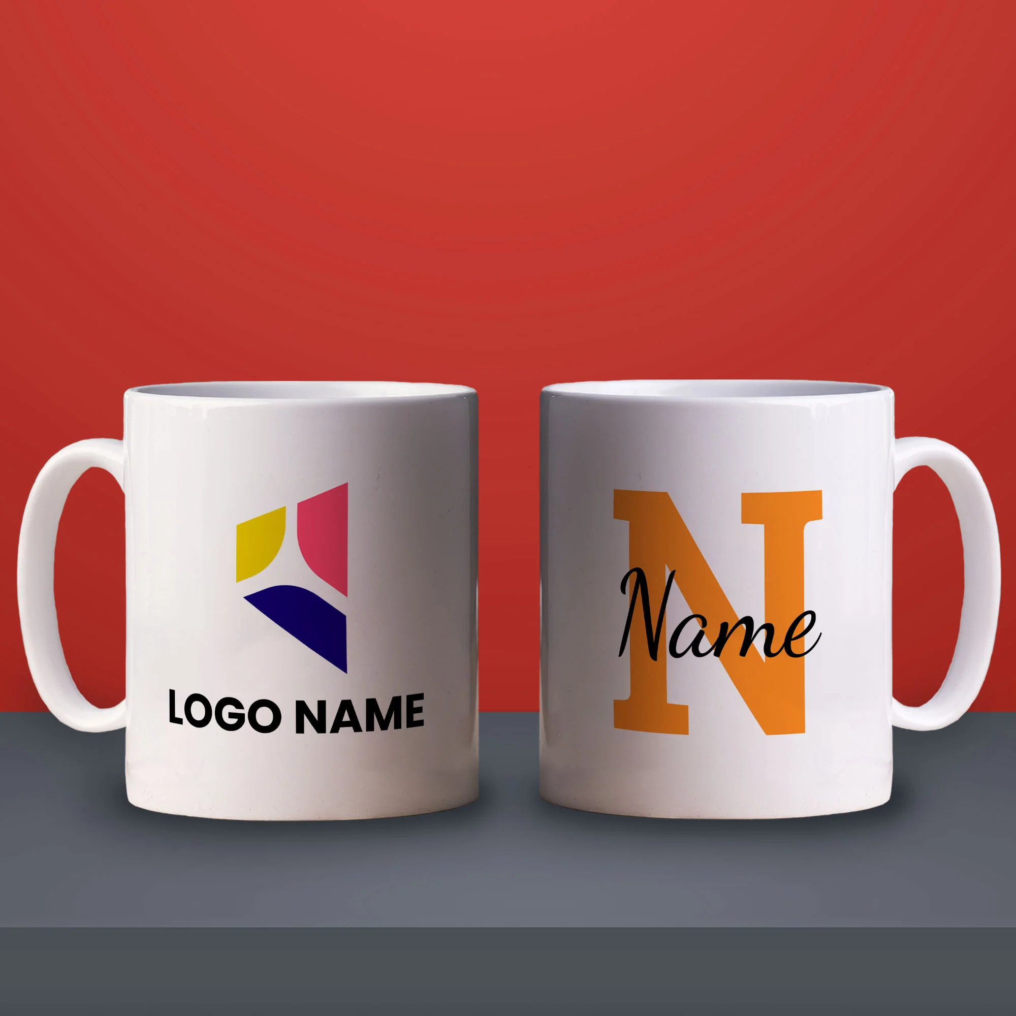 Promotional Name and Initial Mug with Logo - Image 10