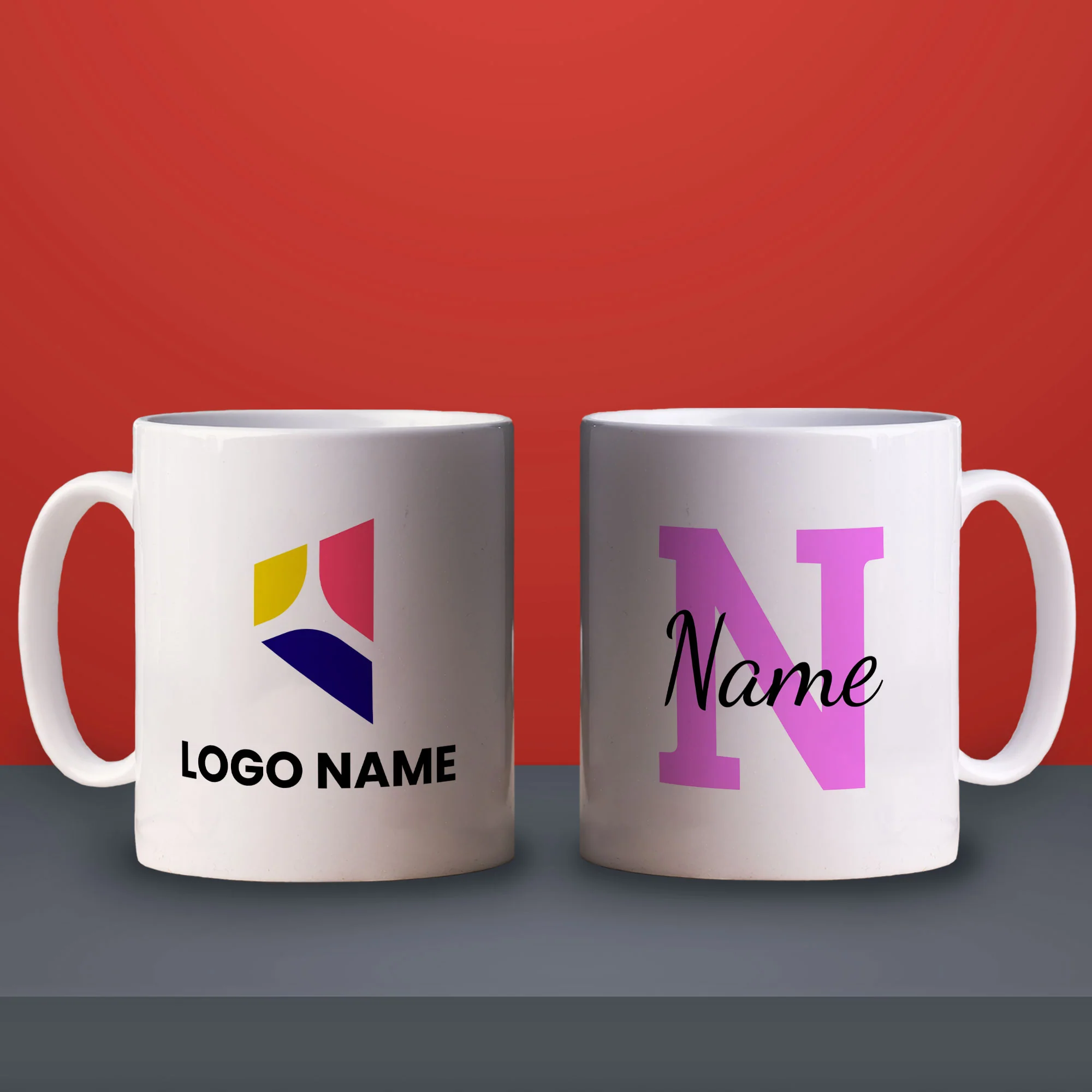 Promotional Name and Initial Mug with Logo - Image 13