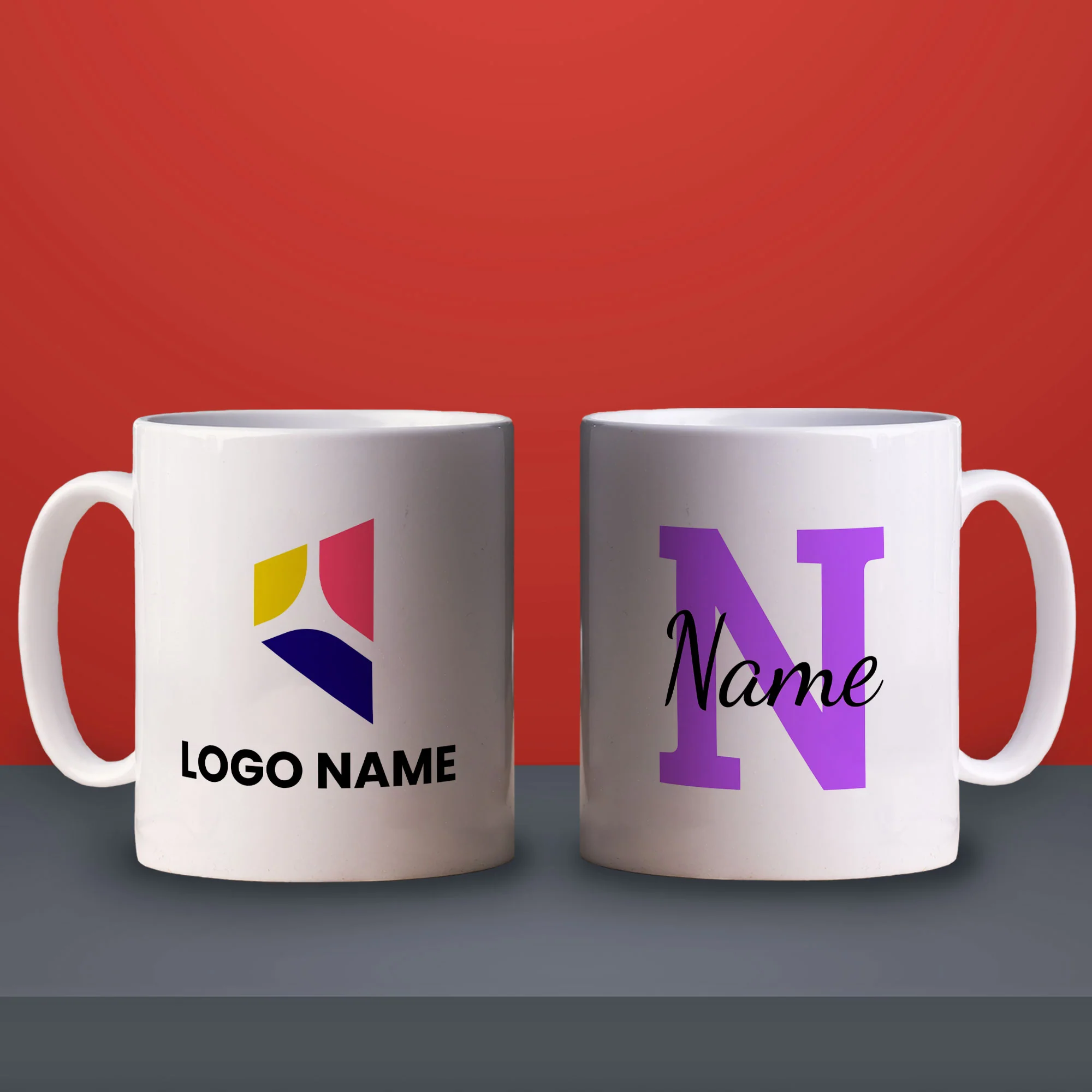 Promotional Name and Initial Mug with Logo - Image 16