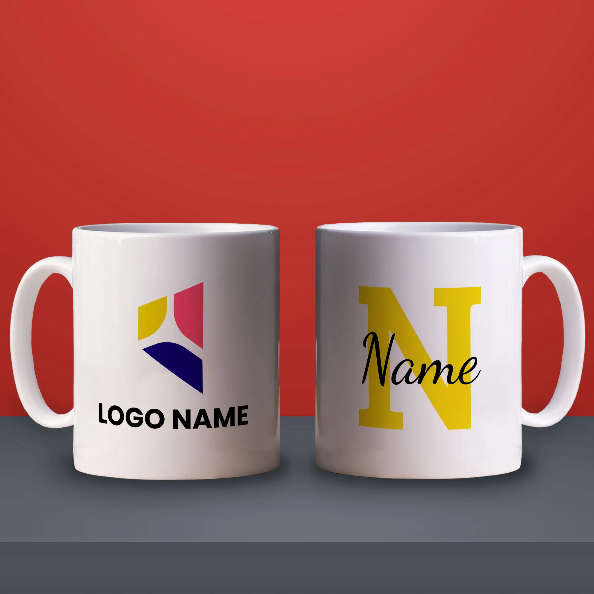 Promotional Name and Initial Mug with Logo - Image 22