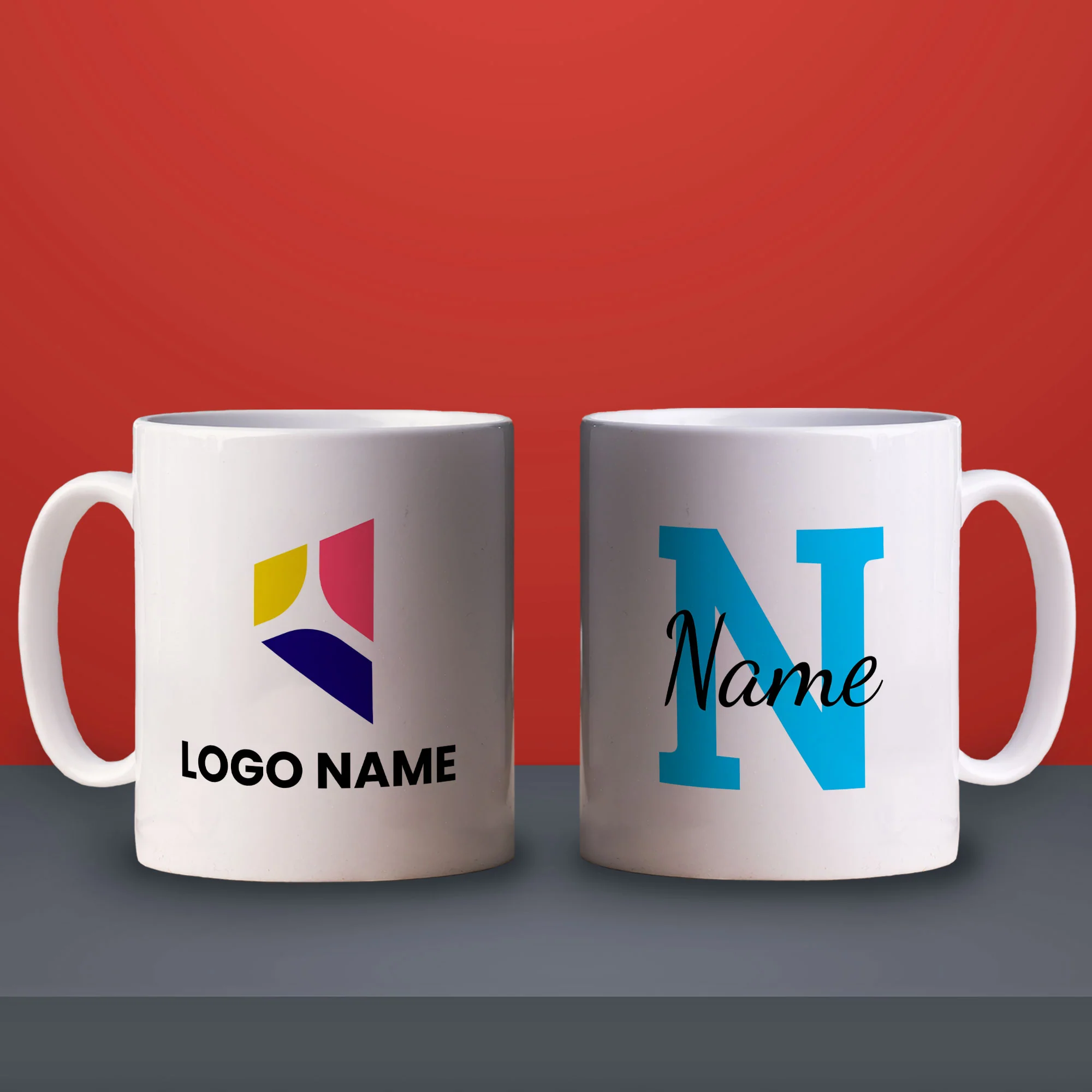Promotional Name and Initial Mug with Logo - Image 7