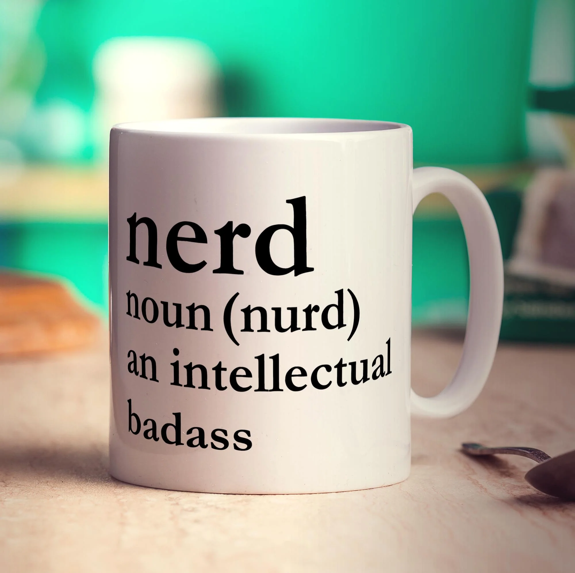 Nerd Noun (nurd) an Intellectual Badass Mug - Image 3