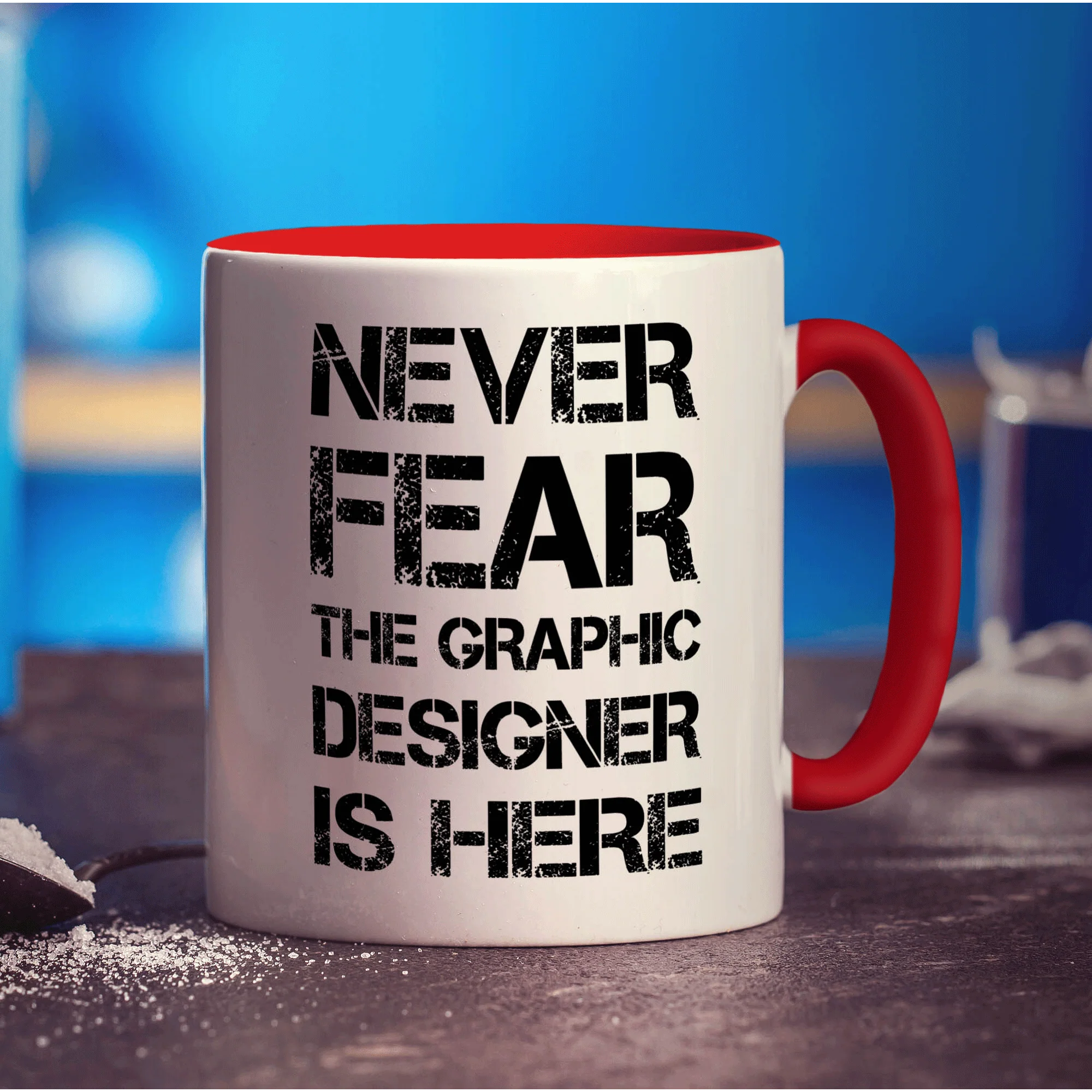 Never Fear the Graphic Designer is Here Mug - Image 11