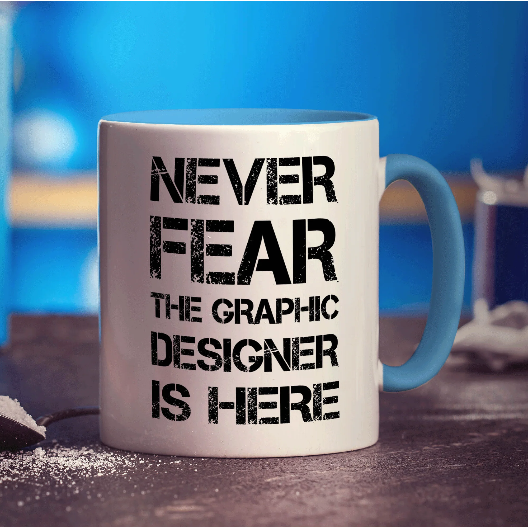 Never Fear the Graphic Designer is Here Mug - Image 8