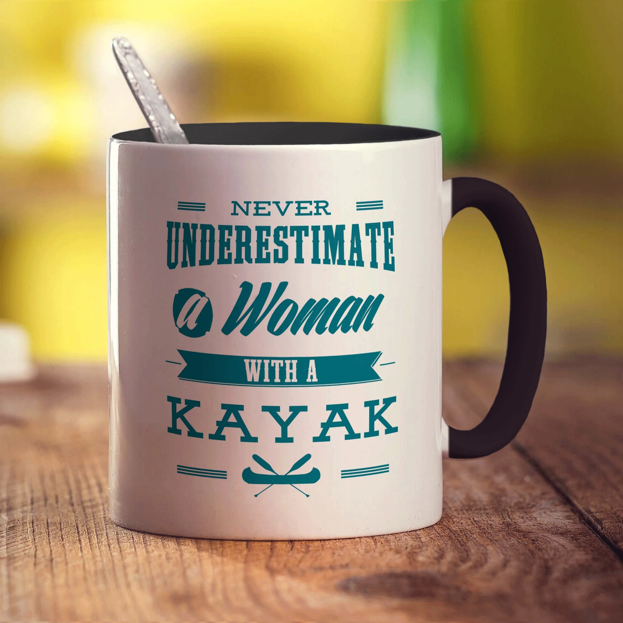 Never Underestimate, A Woman With a Kayak Mug - Image 10