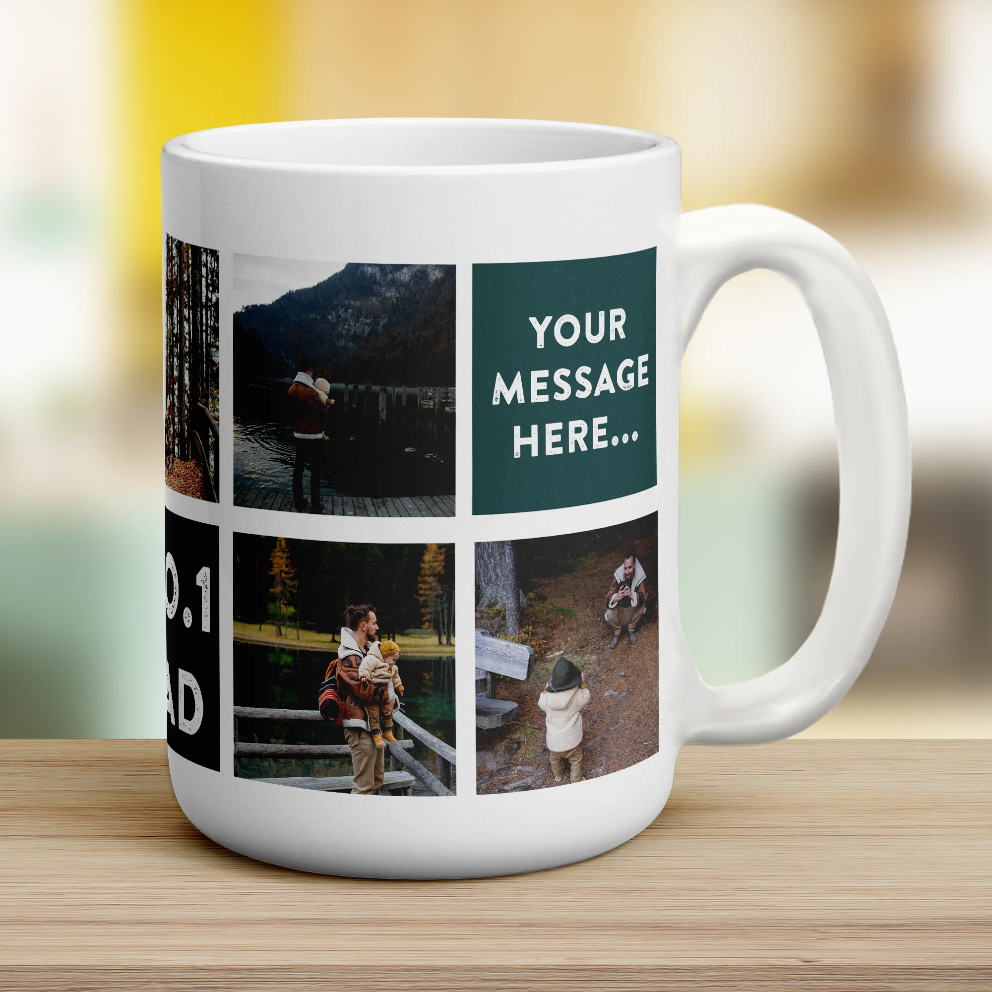 No.1 Dad Collage Mug with 7 Photos - Image 12