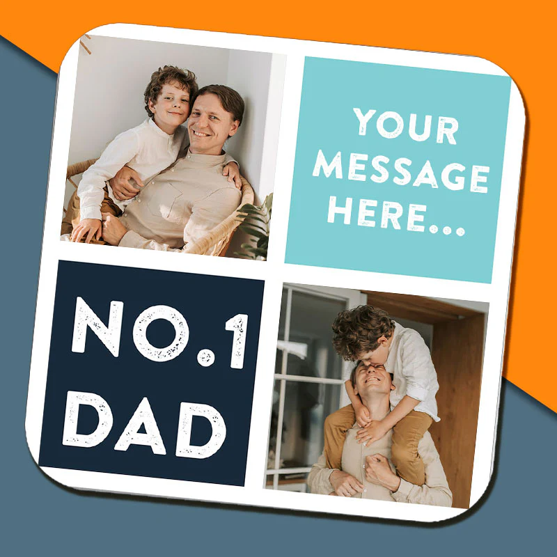 No.1 Dad Collage Mug with 7 Photos - Image 3