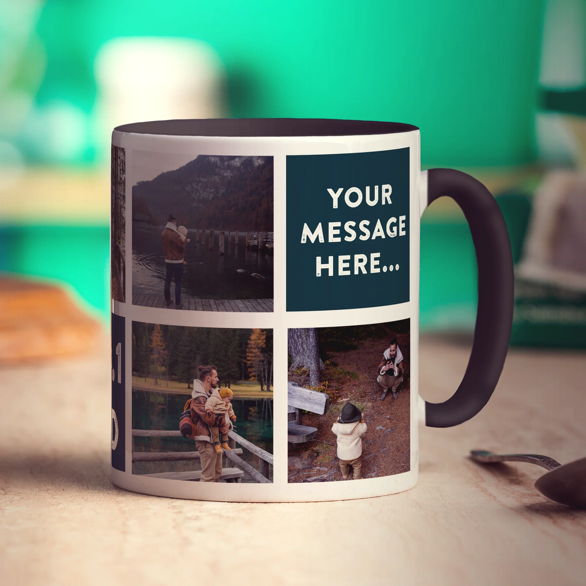 No.1 Dad Collage Mug with 7 Photos - Image 9