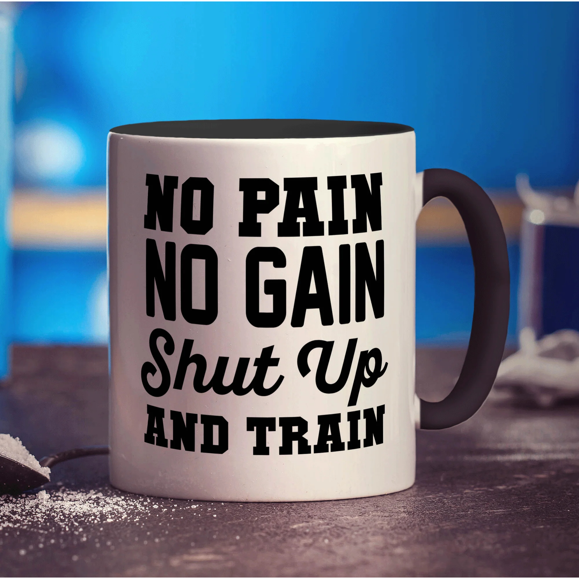 No Pain, No Gain, Shut Up and Train Mug - Image 10