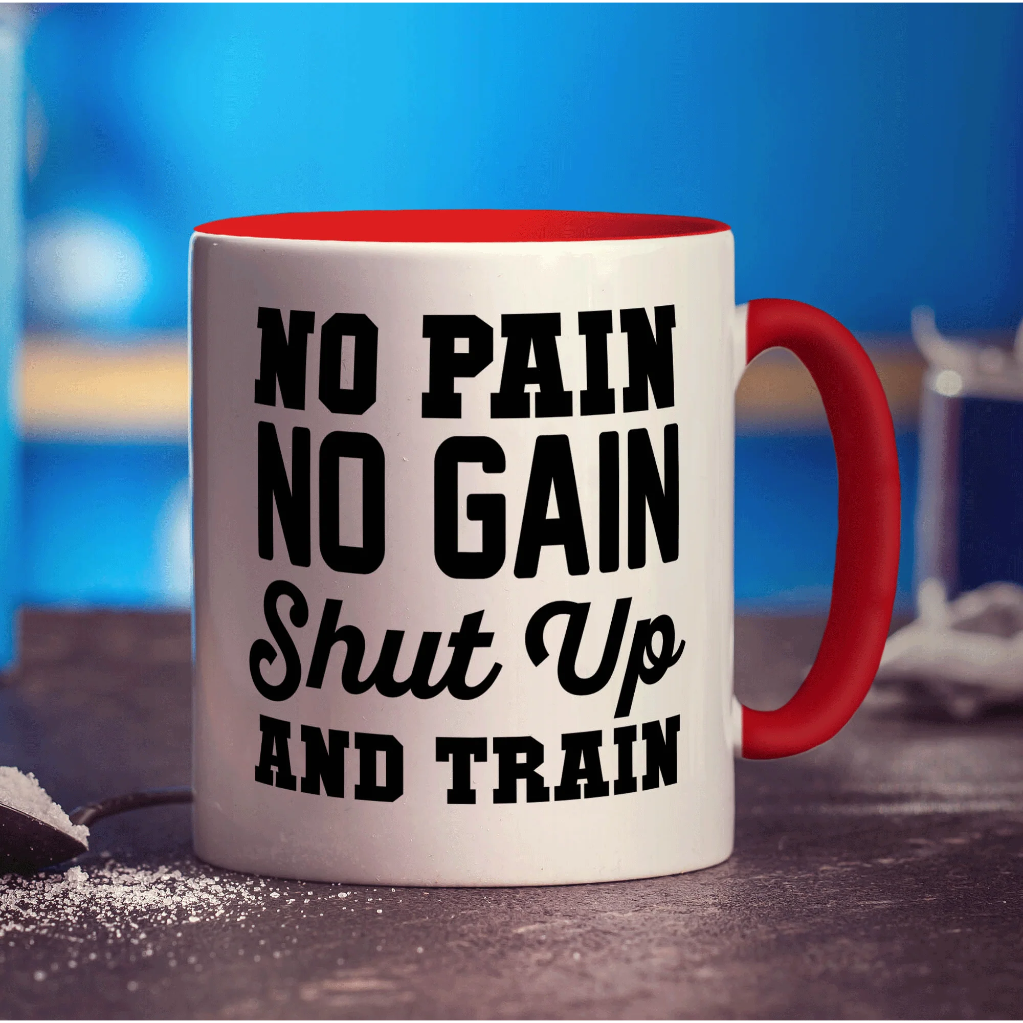 No Pain, No Gain, Shut Up and Train Mug - Image 11
