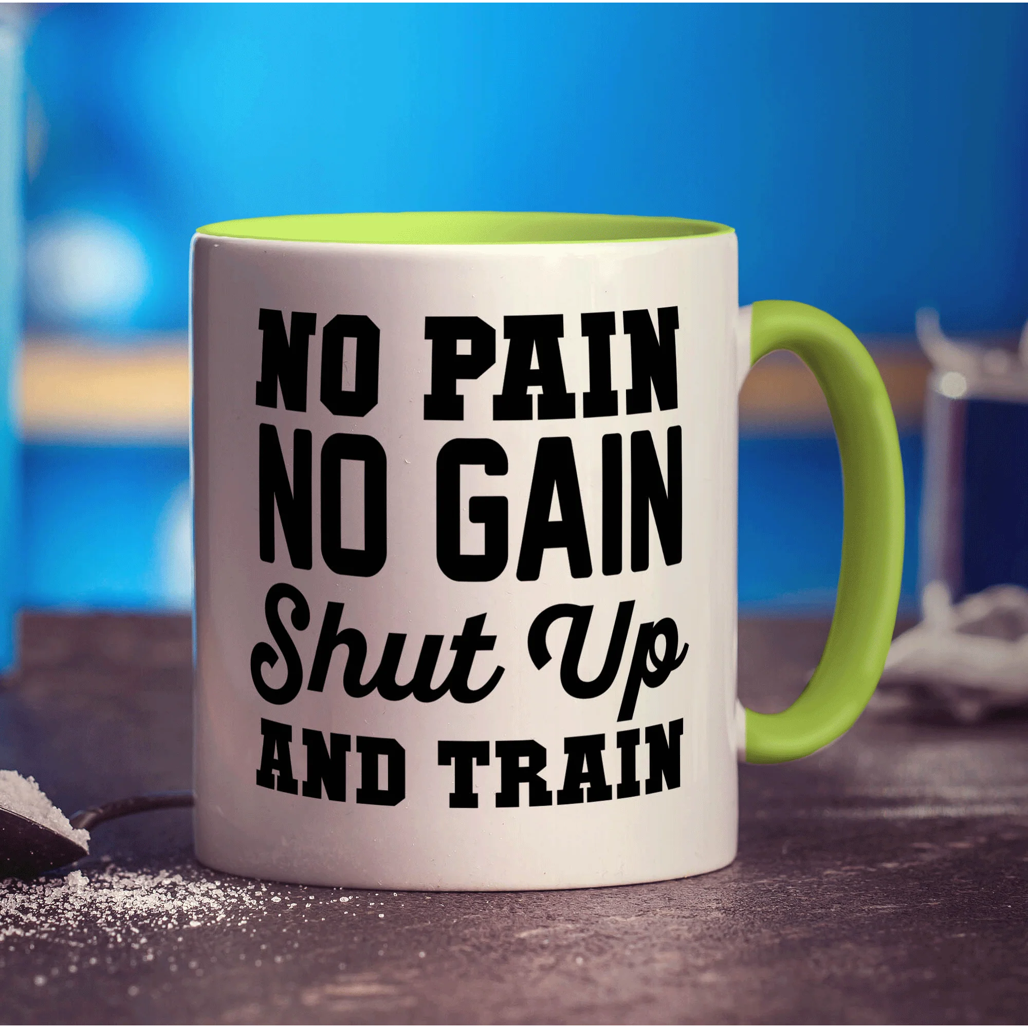 No Pain, No Gain, Shut Up and Train Mug - Image 7