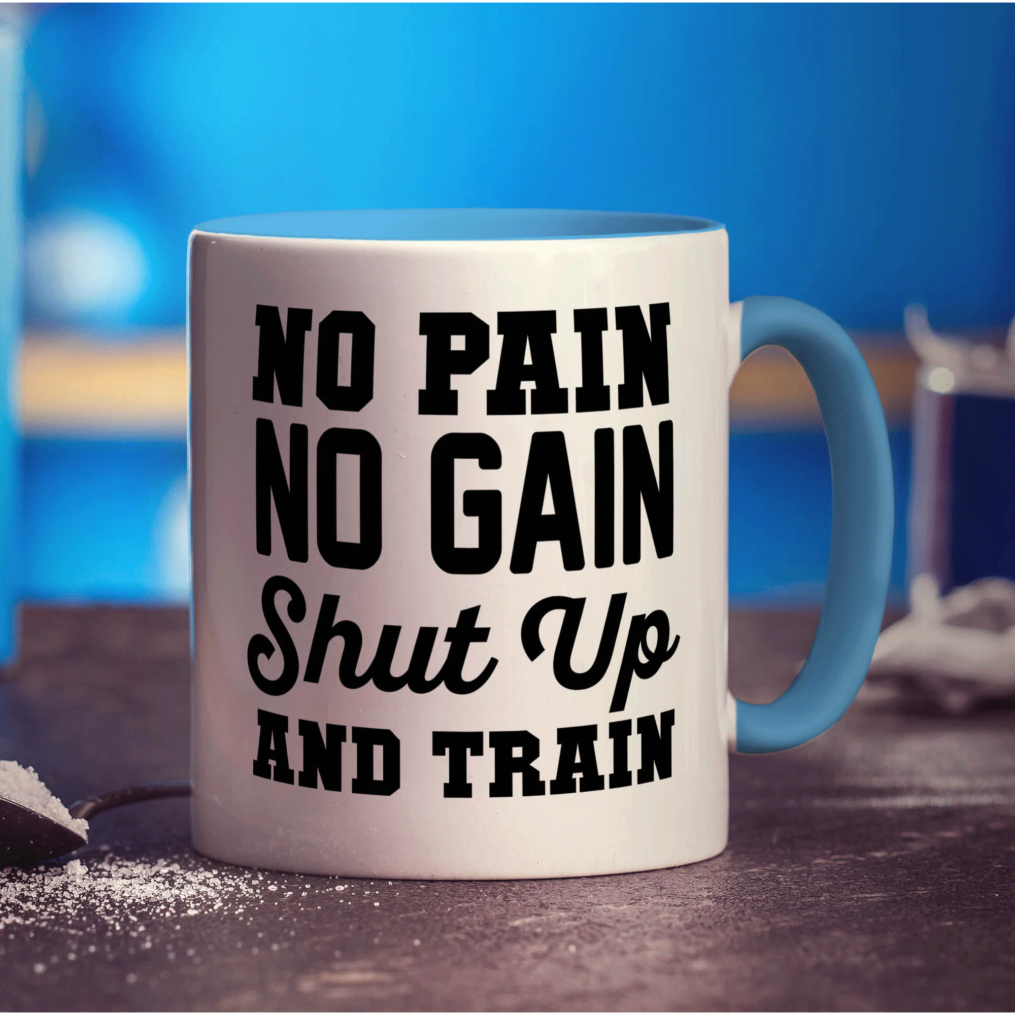 No Pain, No Gain, Shut Up and Train Mug - Image 8